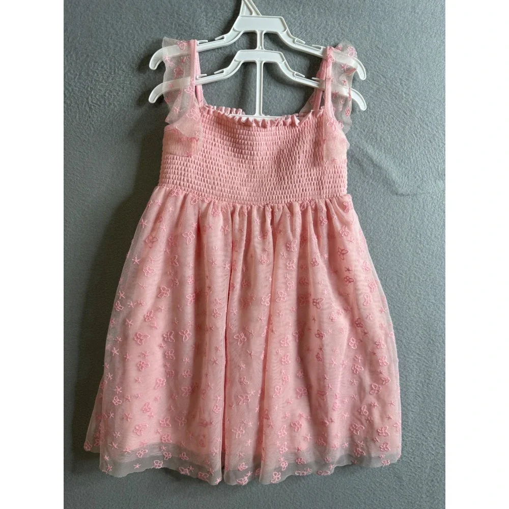Epic Threads‎ Dress Girls 5T Pink Dress Floral Smocked Party Casual Dress NWT